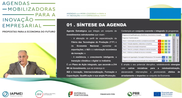 PRODUTECH R3 - Recuperação-Resiliência-Reindustrialização - selecionado como uma proposta para a Economia do Futuro, no âmbito das Agendas Mobilizadoras para a Inovação Empresarial